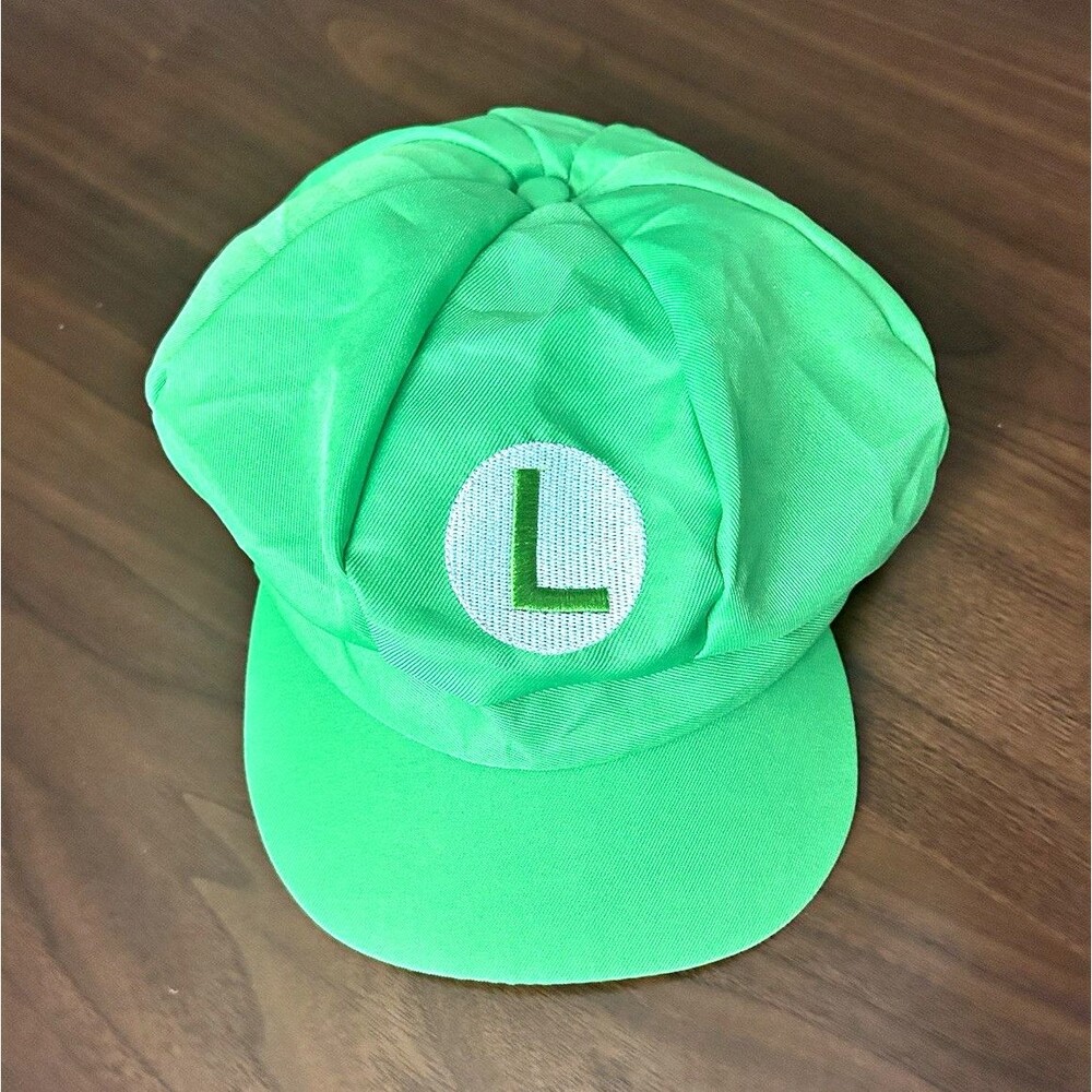 Super Mario Bros Luigi Cosplay Costume One Size Stretch Hat Cap